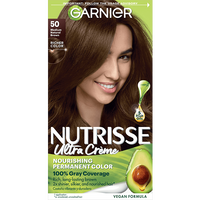 Medium Natural Brown Hair Color Nutrisse Ultra Creme Nourishing permanent color Gray Coverage - Garnier