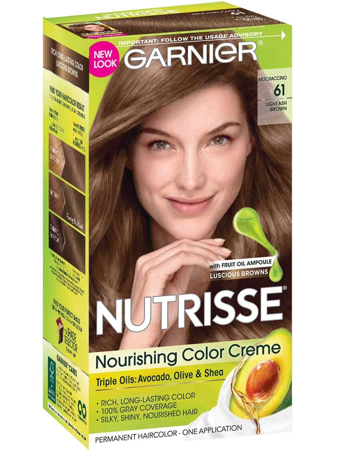 Nutrisse Nourishing Color Creme - Light Ash Brown 61 - Garnier