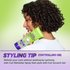Styling tip: woman holding Curl Scrunch Gel.