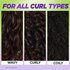Swatches of brown wavy, curly, coily hair types.