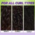 Swatches of brown wavy, curly, coily hair types.