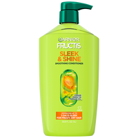 Front of Pack of Fructis Sleek & Shine Conditioner
