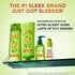 Full Garnier Fructis Sleek & Shine product line: shampoo, conditioner, anti-frizz serum, and heat-activated serum.