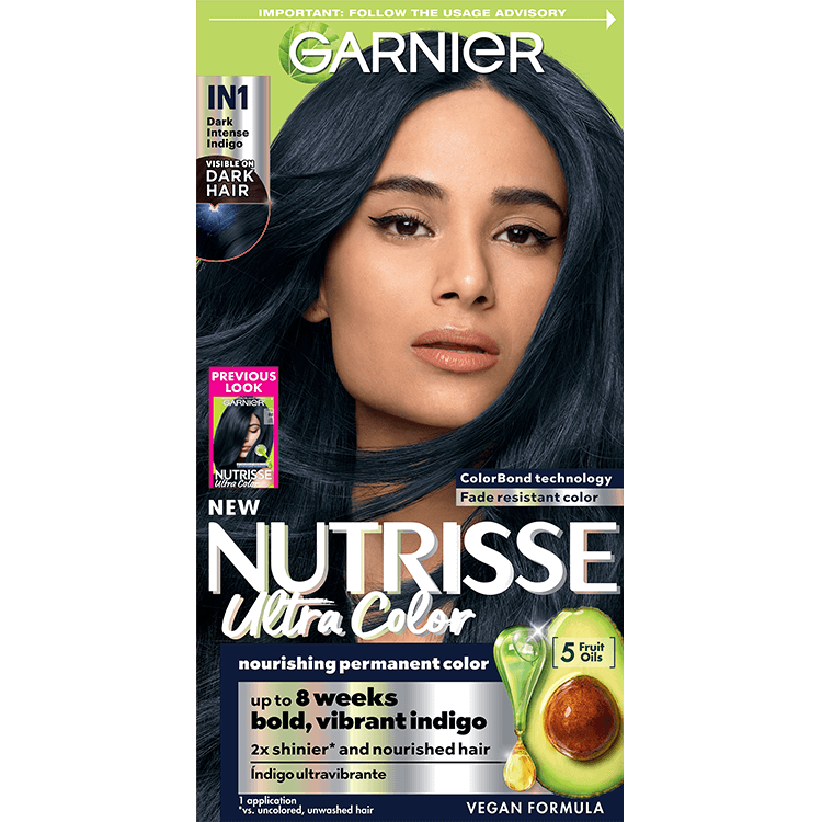 Front of pack of Nutrisse Ultra Color IN1 – Dark Intense Indigo