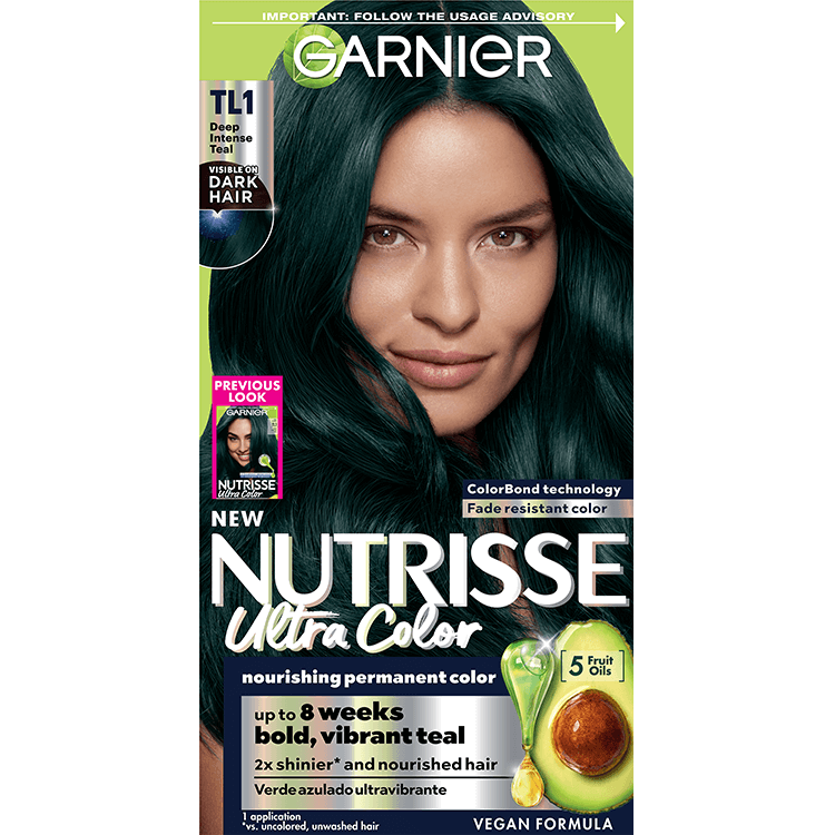 Front of pack of Nutrisse Ultra Color TL1 – Teal Forest