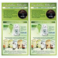 Back view of Garnier Nutrisse Ultra Crème Nourishing Permanent Color. 2 kits are shown in shade 11 Blackest Black. This vegan formula contains 5 fruit oils and offers 100% gray coverage.