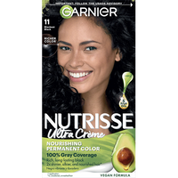 Blackest Black Hair Color Nourishing Permanent Color Grey Coverage - Garnier