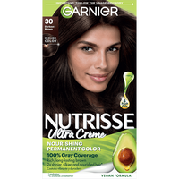 Darkest Brown Hair Color Nutrisse Ultra creme Nourishing permanent color Gray Coverage - Garnier