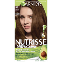 Medium Golden Brown Hair Color Nutrisse Ultra creme Nourishing permanent color Gray Coverage - Garnier