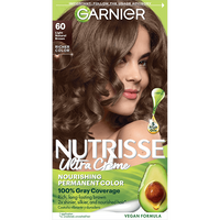 Light Natural Brown Hair Nutrisse Ultra creme Nourishing permanent color Gray Coverage - Garnier