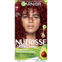True Red Hair Color Nutrisse Ultra creme Nourishing permanent color Gray Coverage - Garnier