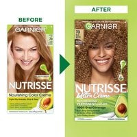 Dark Golden Blonde Before And After Nutrisse Nourishing Color Creme Honey DIP Dark Golden Blonde Nutrisse Ultra Creme - Garnier