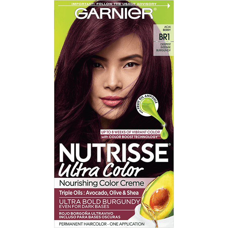 Garnier Nutrisse Ultra Color Nourishing Hair Color Creme br1 Deepest Intense Burgundy