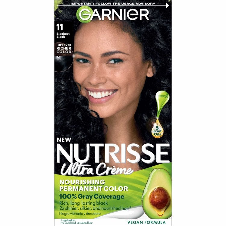 Nutrisse Ultra Crème - Blackest Black Hair Dye - Garnier