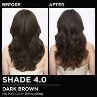 Model demonstrating the Olia hair color transformation.