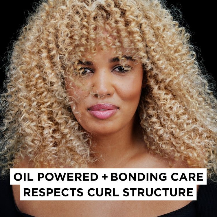 Oil powered and bonding care respects curl structure