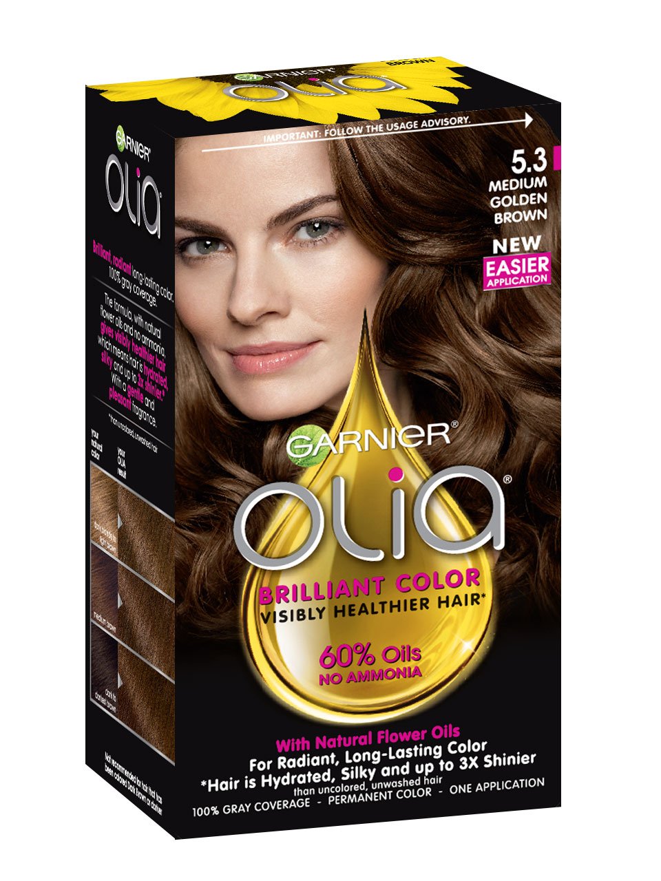 Olia Ammonia Free Permanent Hair Color Med Golden Blonde Garnier