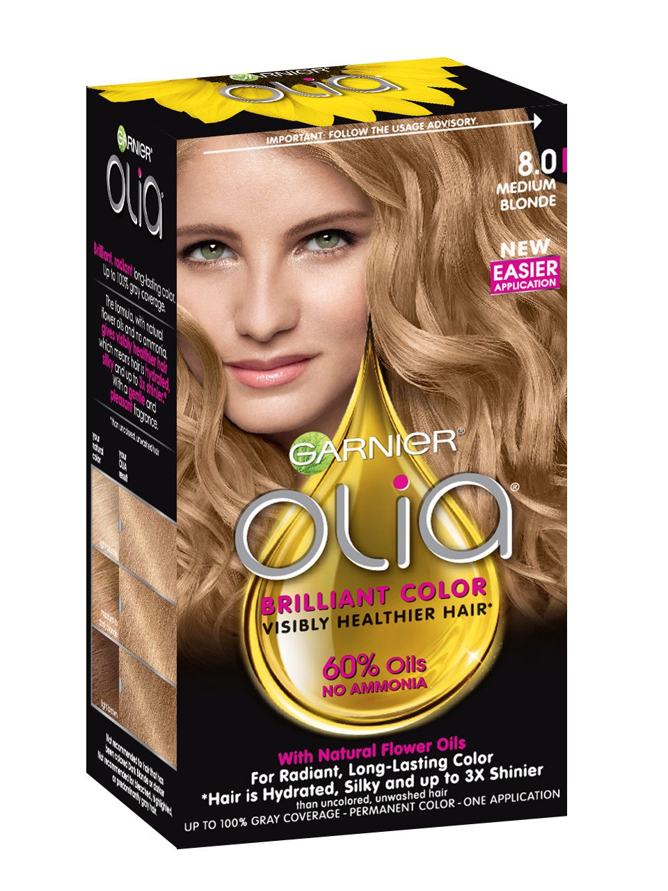 Olia Ammonia Free Permanent Hair Color Medium Blonde Garnier