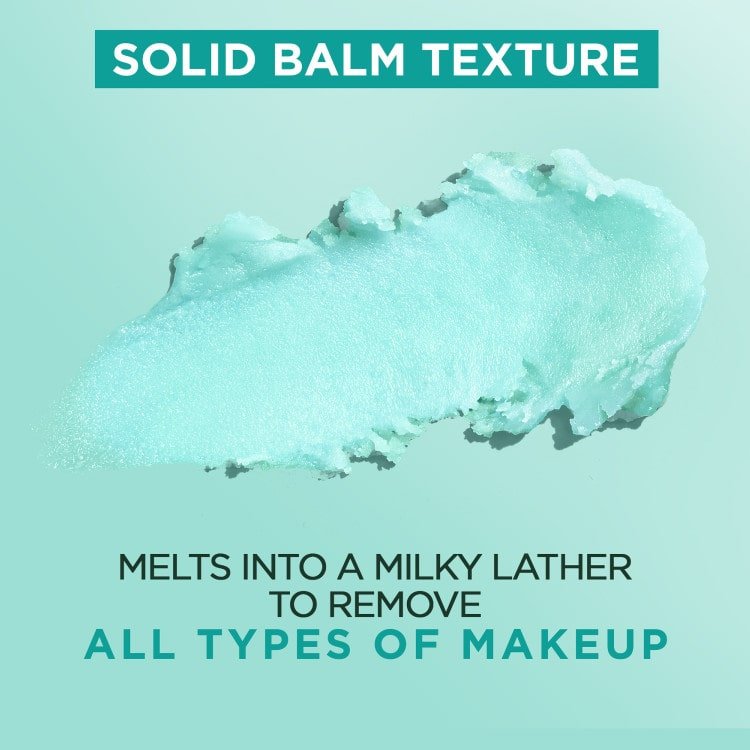 Features a solid balm texture that melts into a milky lather to remove all types of makeup 