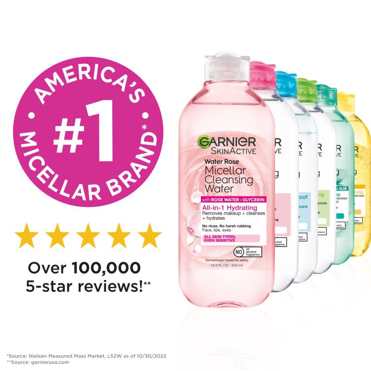 Garnier Micellar Cleansing Water is America’s #1 Micellar Brand