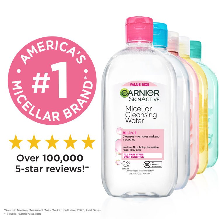 America’s #1 micellar brand over 100,000 5-star reviews