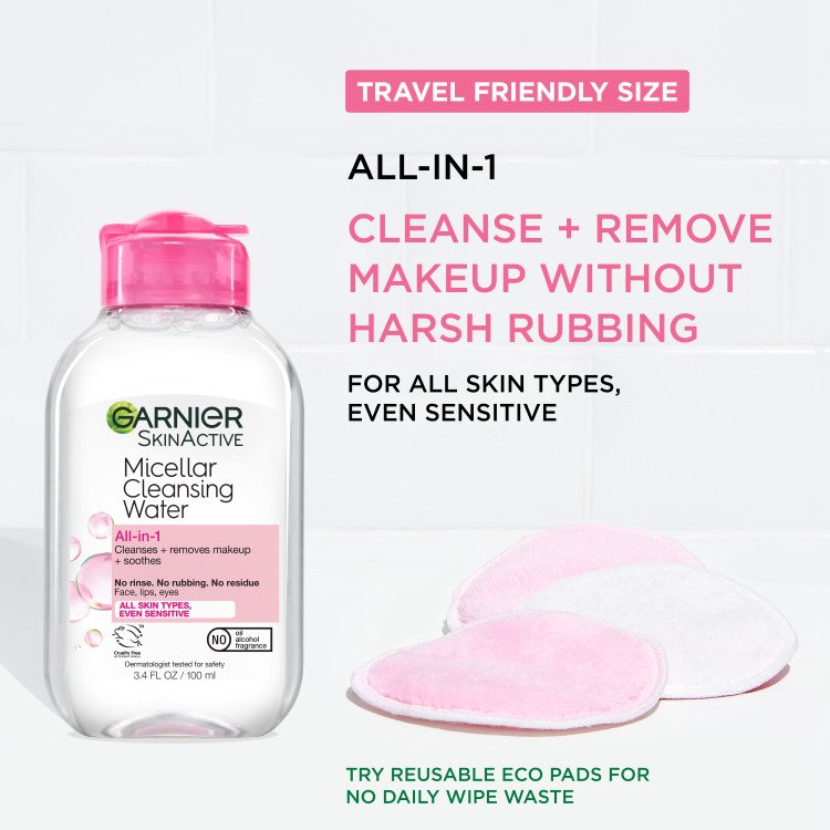 Travel friendly size – cleanse and remove makeup without harsh rubbing