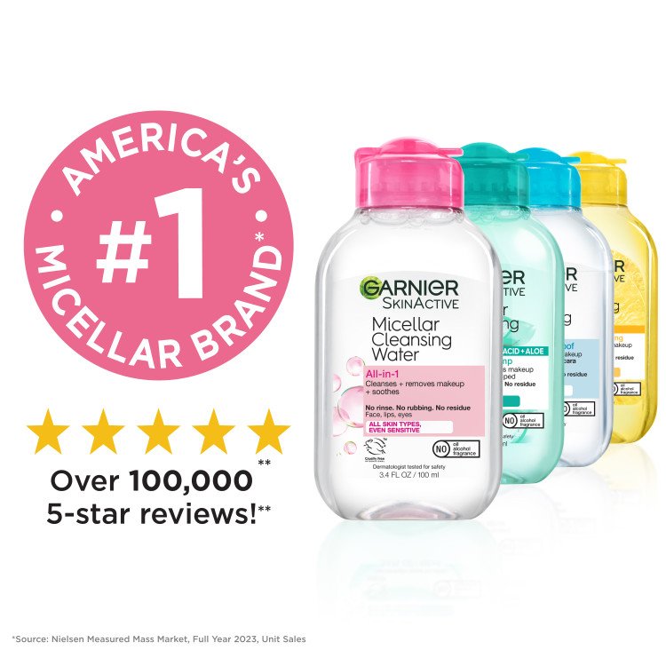 America’s #1 micellar brand over 100,000 5-star reviews