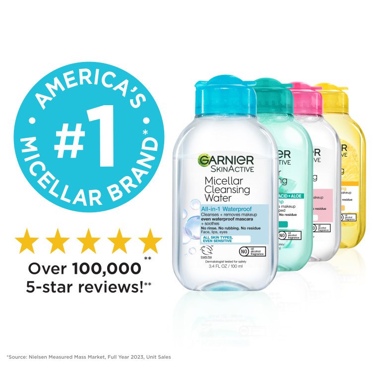 America’s #1 micellar brand over 100,000 5-star reviews