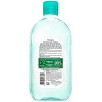 Back of pack of Garnier Micellar Cleansing Water with Hyaluronic Acid + Aloe 700mL