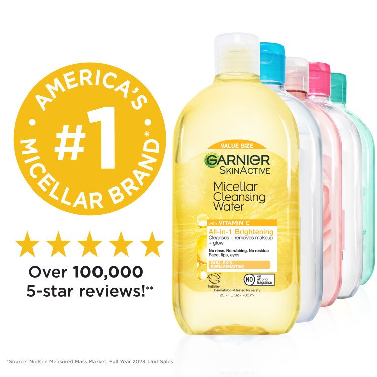 America’s #1 micellar brand over 100,000 5-star reviews