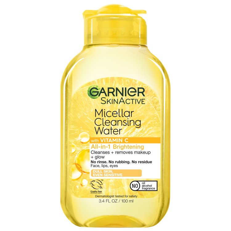 Front of pack of Garnier Micellar Cleansing Water with Vitamin C 100mL