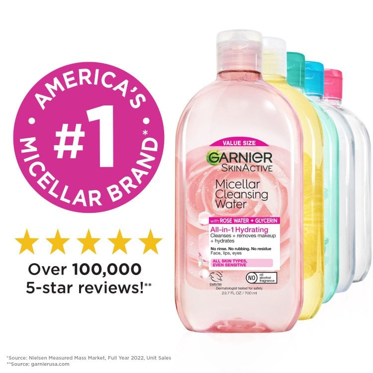 America’s #1 micellar brand over 100,000 5-star reviews