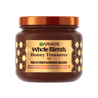 Garnier Whole Blends Honey Treasures Rich Repairing Mask jar pack shot.