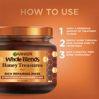How to use Garnier Whole Blends Honey Treasures mask.